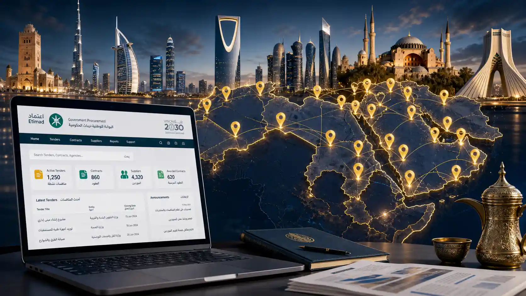 Complete Guide to Tenders in Arab World, GCC & Middle East: Rules & Regulations Across 26 Nations